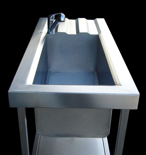 Lavello professionale in acciaio INOX con vasca da 80 cm  - foto 2