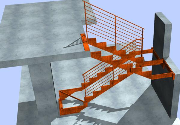 Scala condominiale in acciaio COR-TEN - foto 4