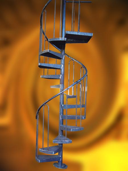 Scala a chiocciola in ferro zincato - foto 1