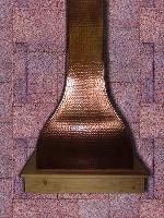 Cappe per cucina in rame brunito martellato