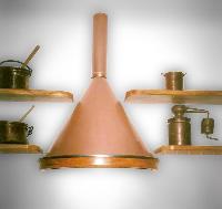 Cappe a tronco di cono  per cucina  realizzate in rame 