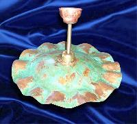 Portalampada stile antico in rame ossidato